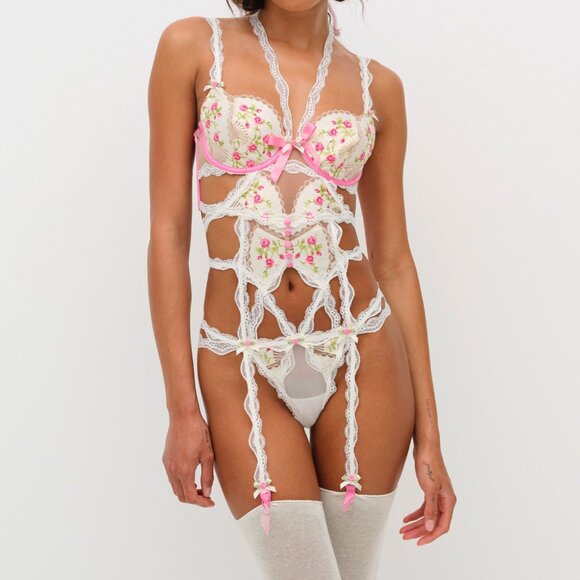 For Love & Lemons Gretchen Teddy Size MM / Tan